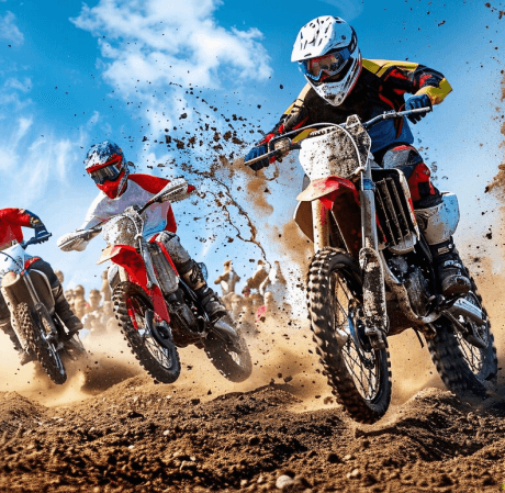 Group of motocross riders