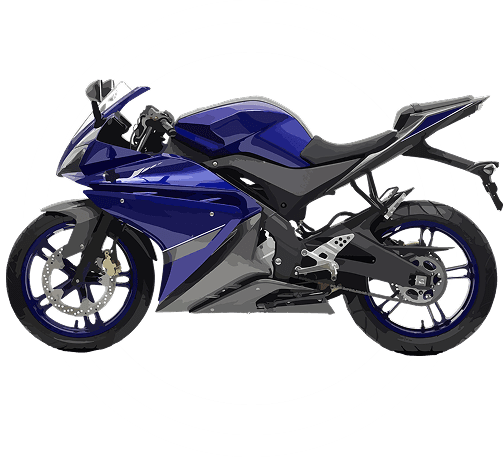 Blue motorcycle